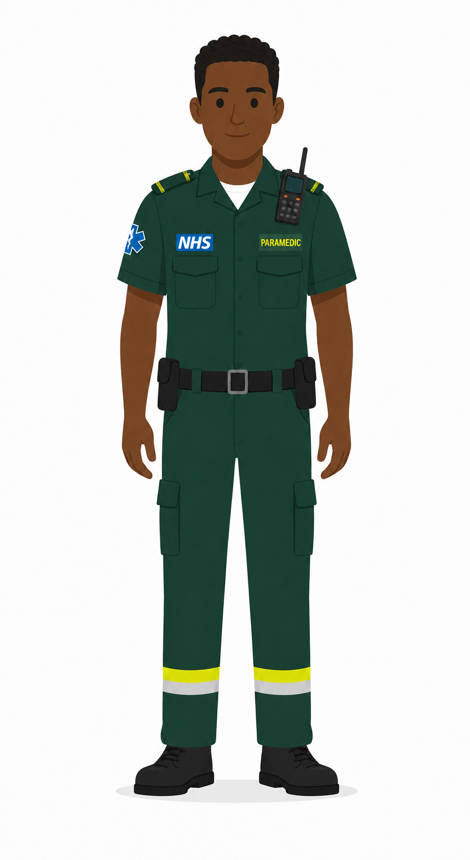Illustrated Male paramedic